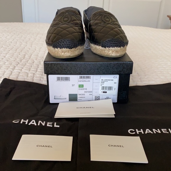❤️Chanel Lambskin Black Espadrilles ❤️ - Picture 2 of 8